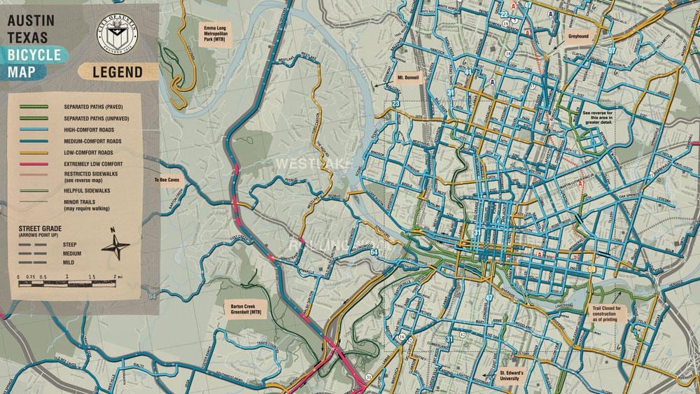 moto mapa de Austin