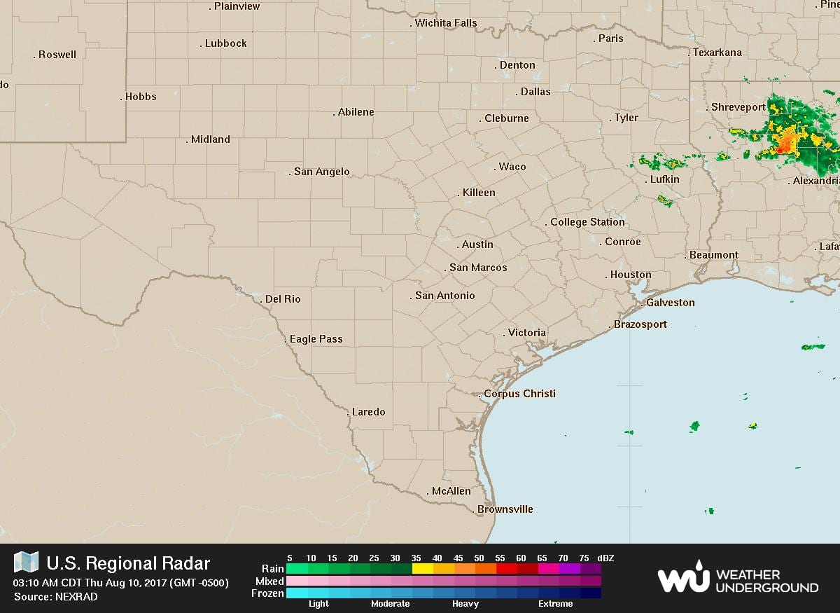 mapa de Austin radar