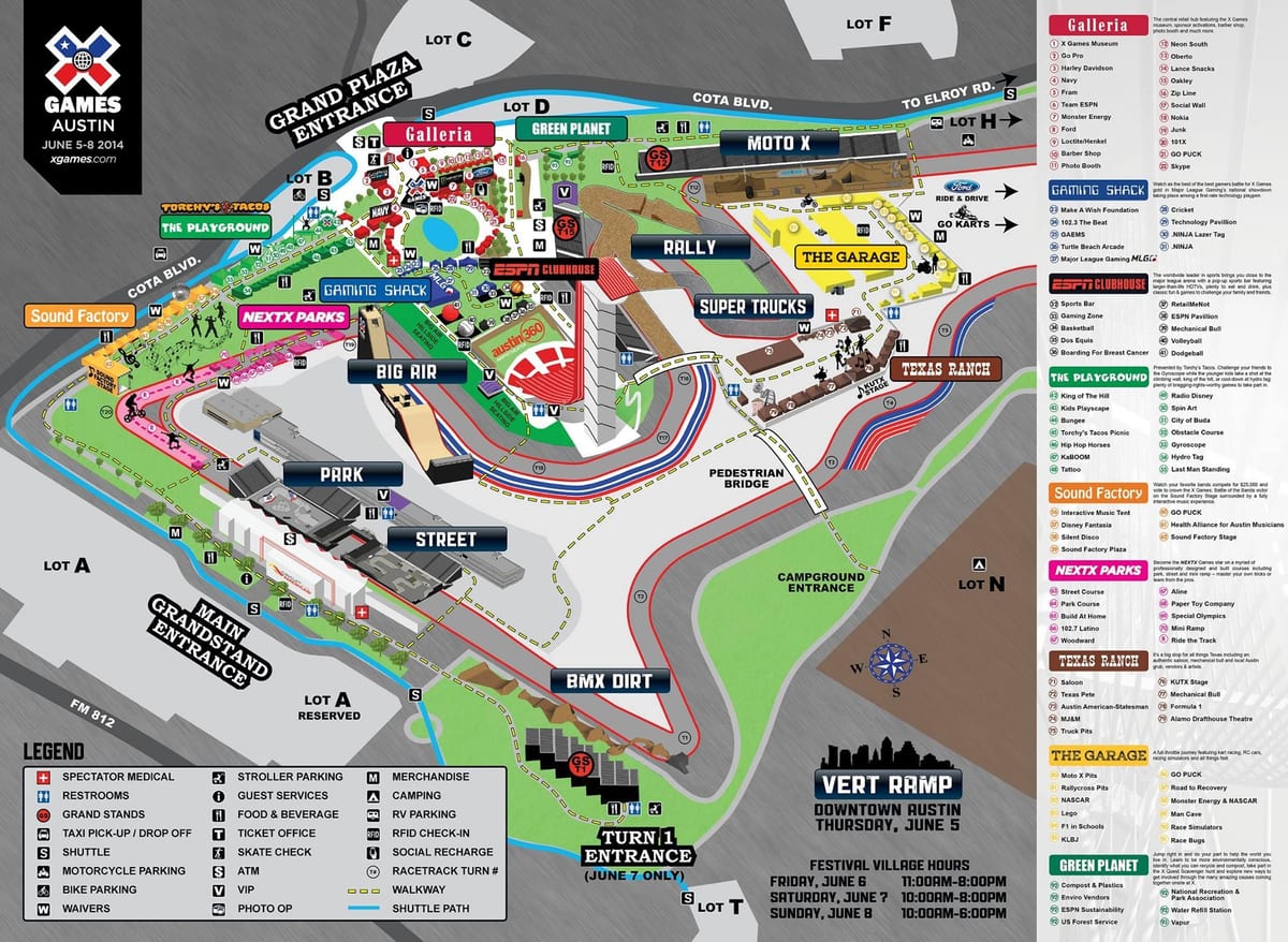 COTA mapa de Austin