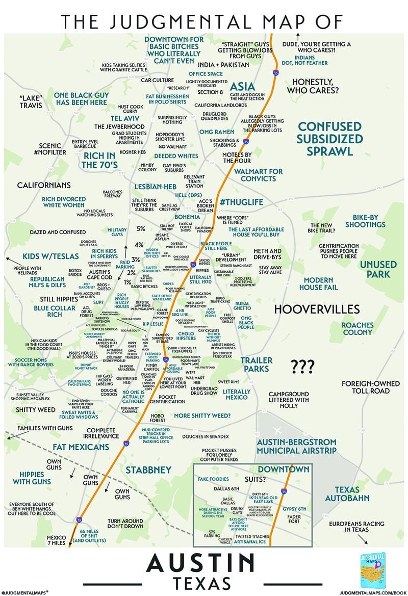 julgamento mapa de Austin