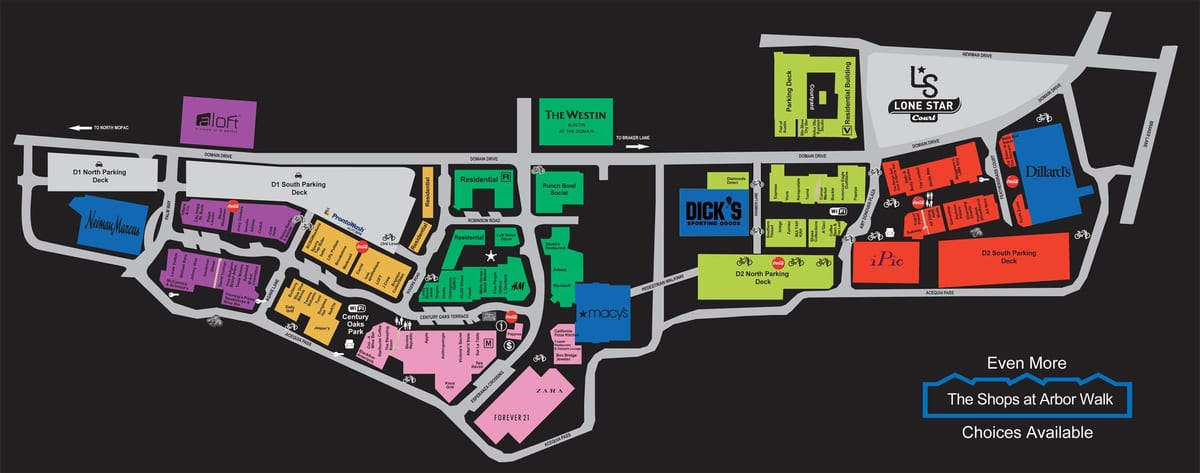 o domínio mapa de Austin