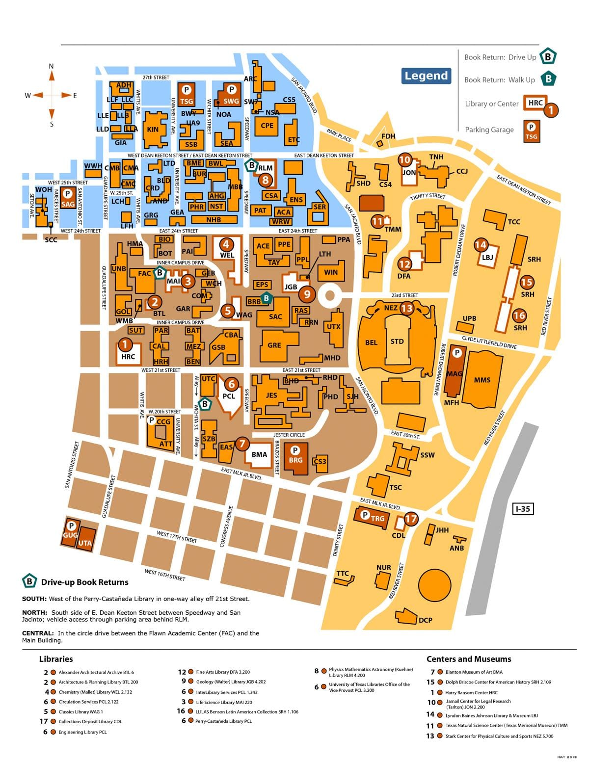 universidade do texas, Austin mapa